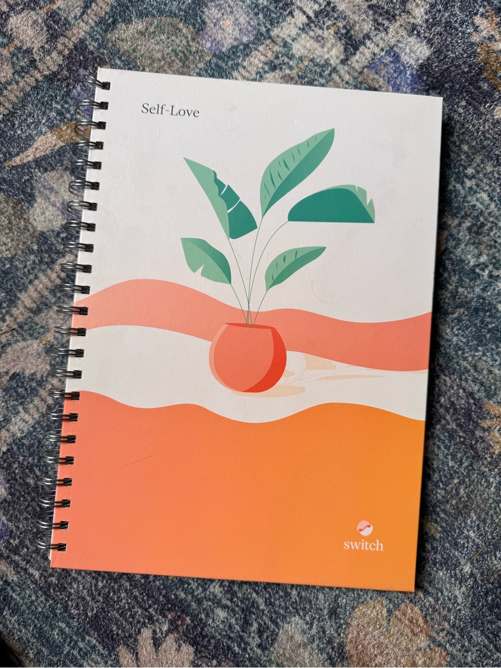 Switch Self-Love 16 Week Guided Notebook — Coral & Green